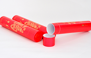 春聯(lián)圓筒紙罐包裝，看起來(lái)也不錯(cuò)哦！